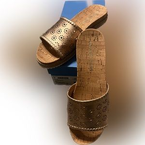 Women Rose Gold Sandal SZ 9 1/2